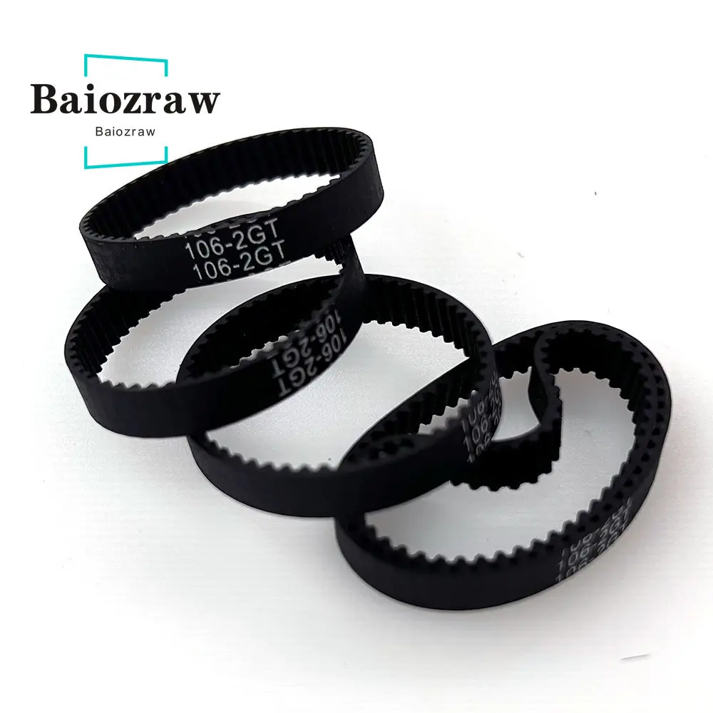 3D Printer Parts GT2 6mm Closed Loop Rubber Timing Belt 96 98 100 102 104 106 108 110 112 114 116 118 120 122 124 126 130mm 2GT