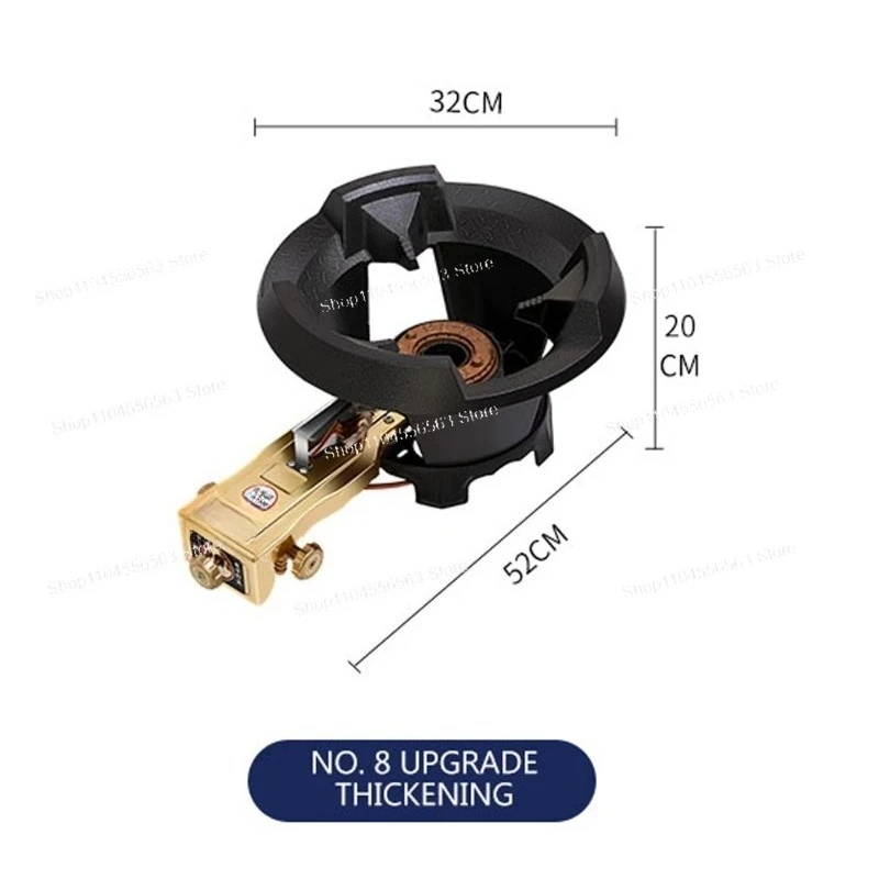 Fornello a gas singolo a risparmio energetico: piano cottura a fuoco feroce di livello commerciale per cucina (gas liquefatto)
