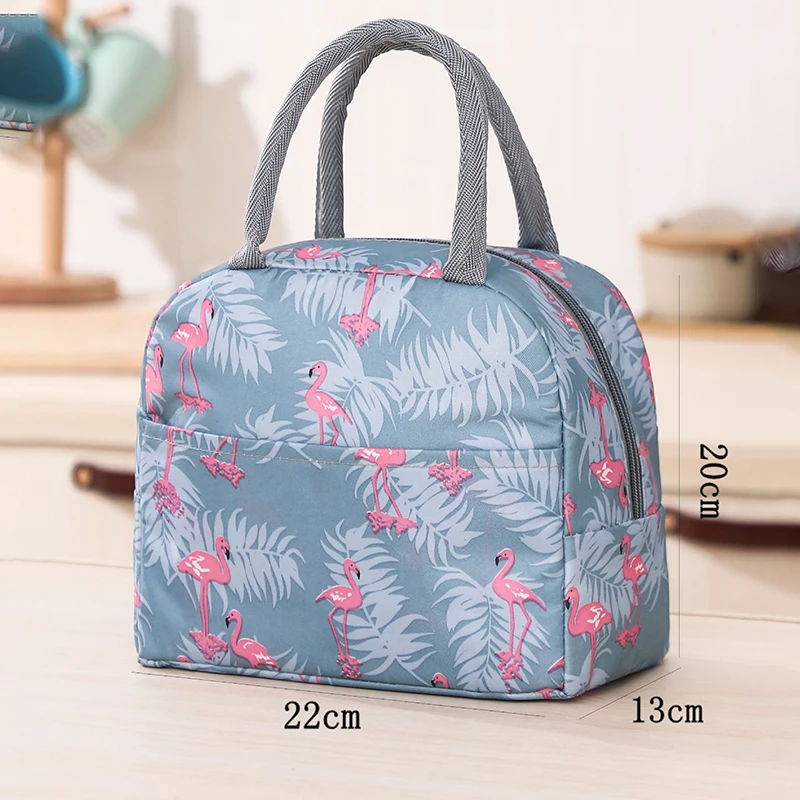 Insulated Lunch Bag Thermal Heat Preservation Bags Portable Picnic Women Kids Lunch Box Functional Pattern Cooler Ice Pack Tote