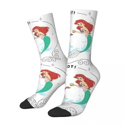 Winter Warm Retro Men's Women's Princess Moana And Ariel Sea What I Got Socks Sweat Absorbing Basketball Socks