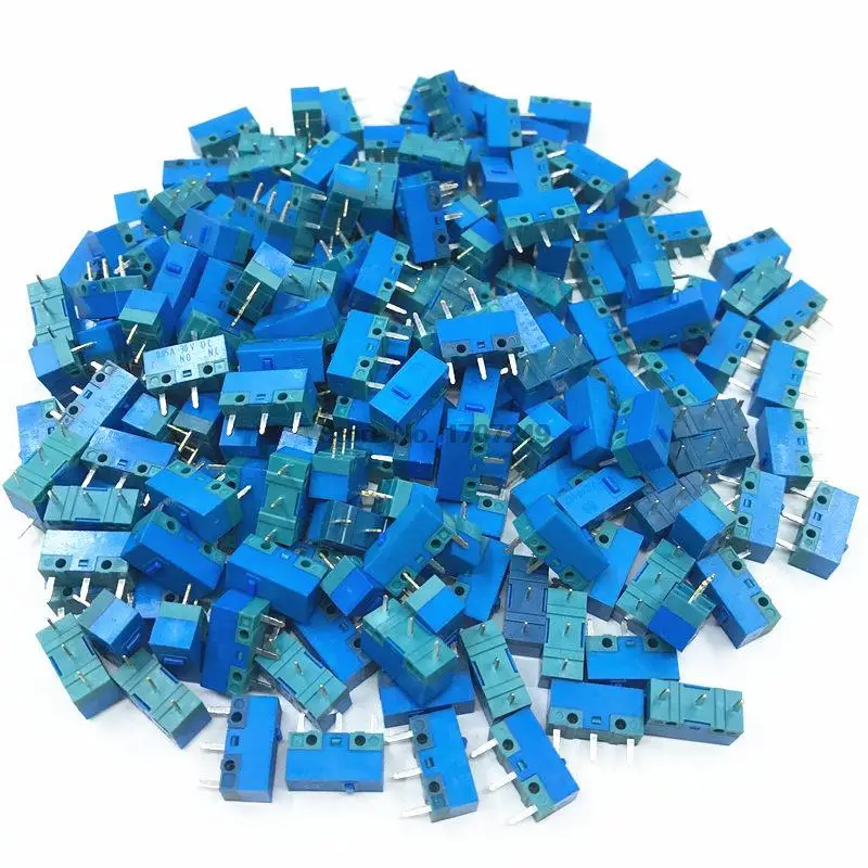 Free Shipping 10Pcs-1Pcs New HUANO Blue Shell blue dot Mouse Micro Switch Button 50 Million Life Computer mouse maintenance