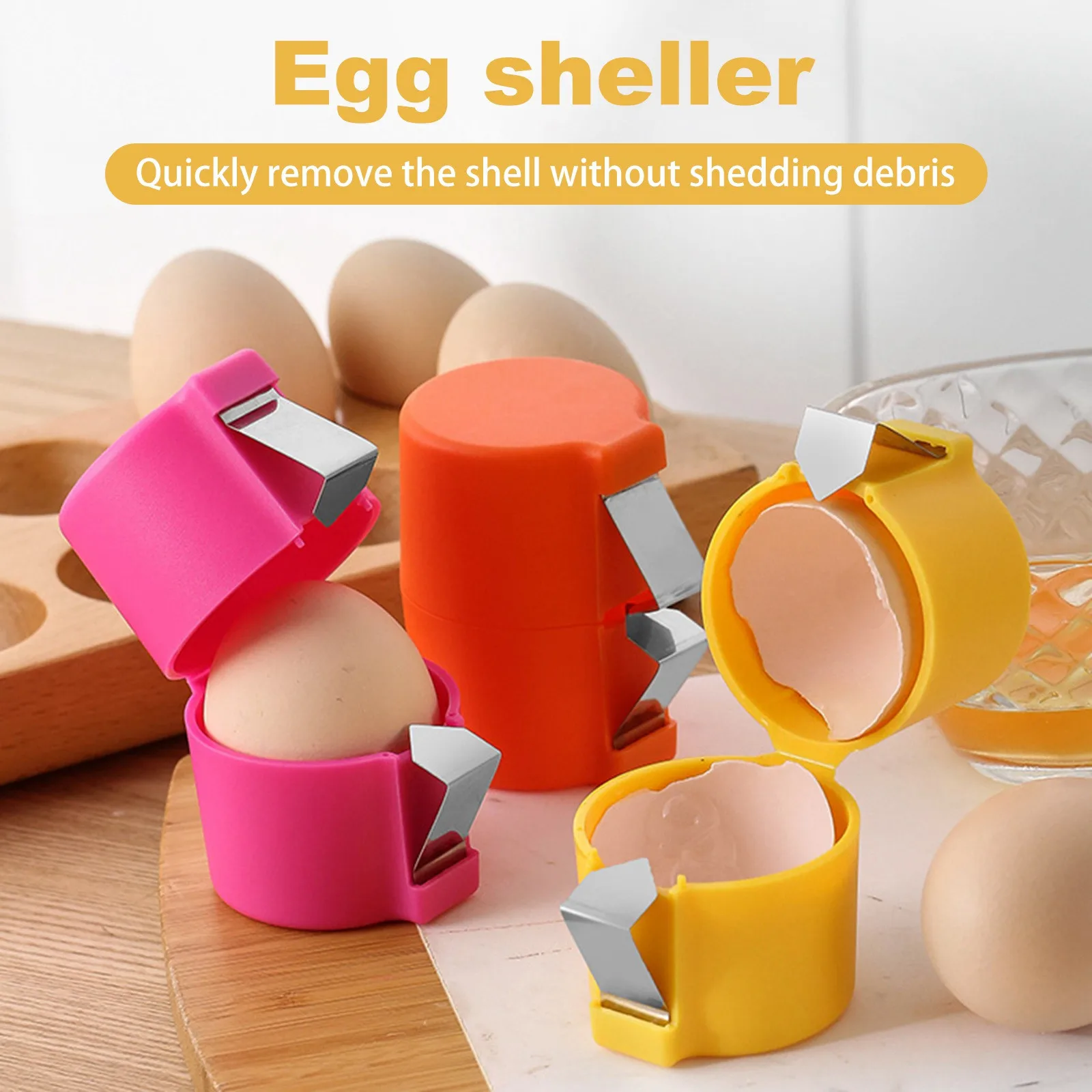 1Pc Egg Opener Tool Easy-to-Use Egg Opener Cracker Separator Tool Handheld Eggshell Breaker Cutter Topper Remover for Chicken