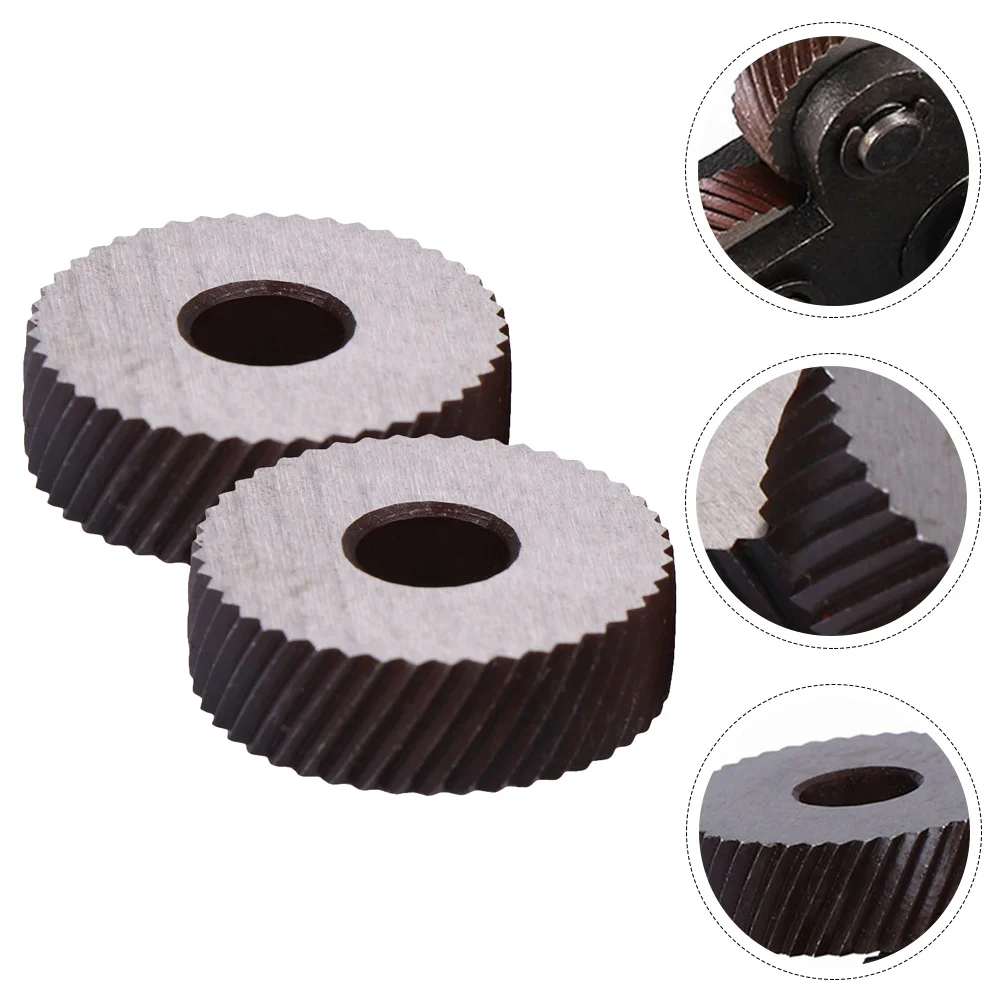 2 Pcs Knurling Wheel Steel Machine Tool Small Diagonal Replacement Linear for Coarse