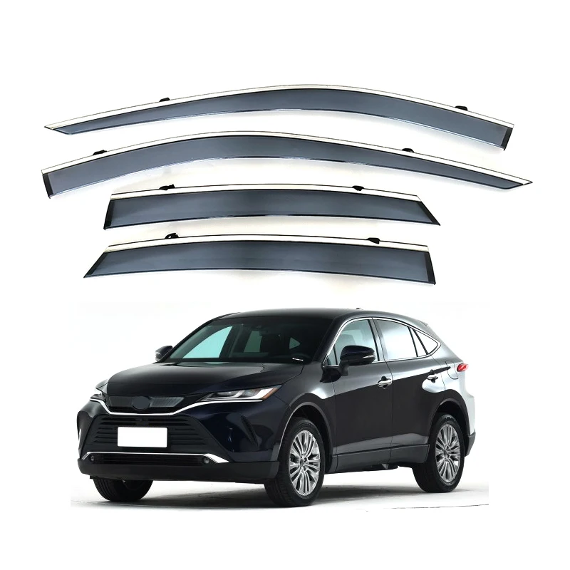 

For Toyota Harrier Venza (XU80) 2021-on Window Visors Car Rain Guards Wind Deflectors Sun Vent Shade Auto Exterior Accessories