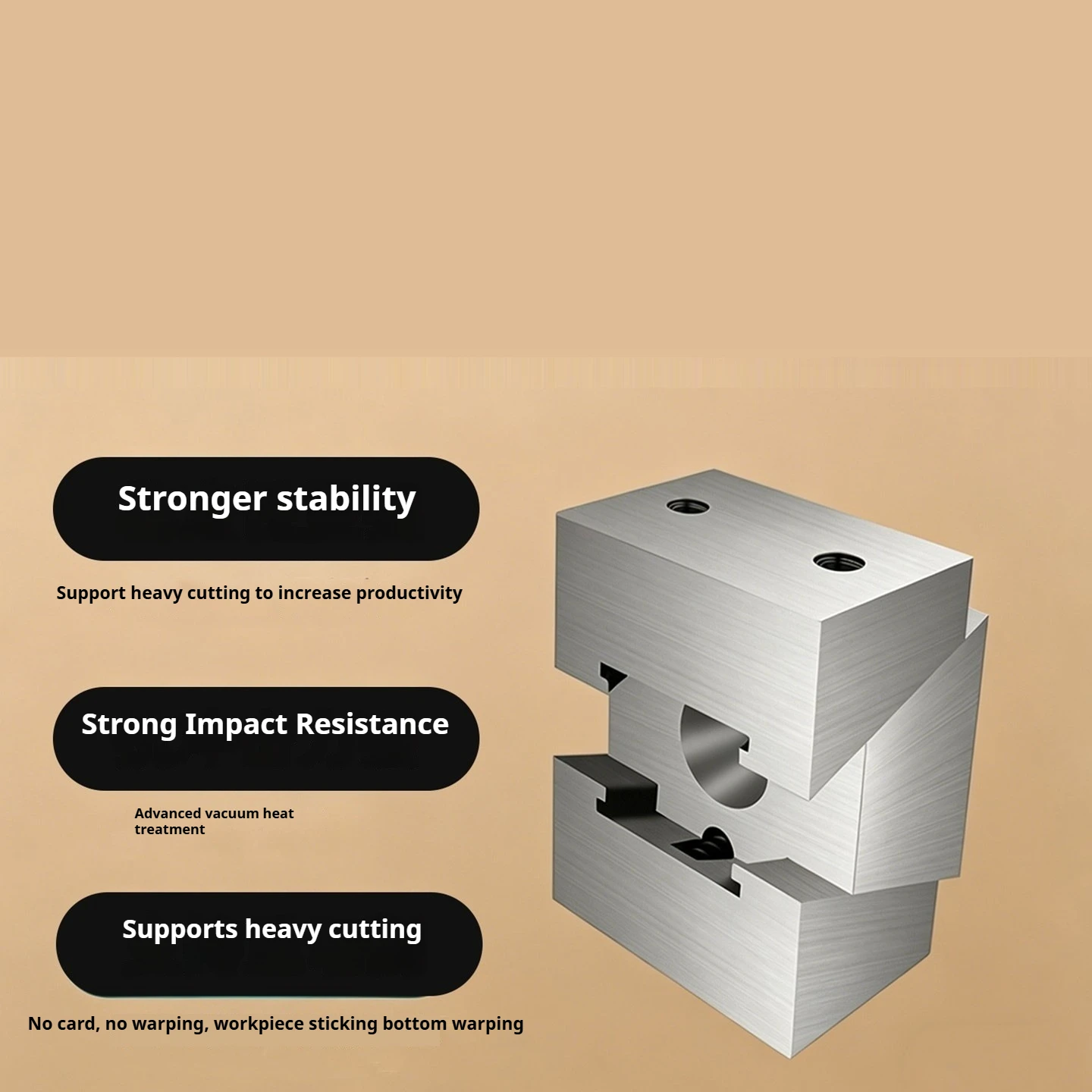 M6-M16 Adjustable Wedge Expansion Fixture CNC Side Fixed Clamp Desktop Workholding Jig for Model Carving Sculpting Processing