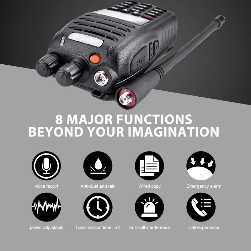 Baofeng UV-B5 Station de Radio bidirectionnelle VHF UHF 5W 99CH Radio amateur transmetteur FM talkie-walkie portable émetteur-récepteur B5
