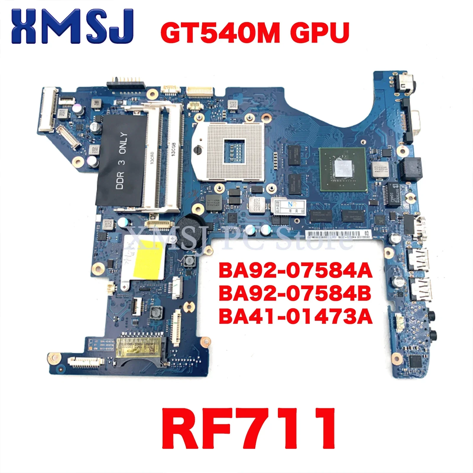 

XMSJ For Samsung RF711 BA92-07584A BA92-07584B BA41-01473A Laptop Motherboard GT540M GPU HM65 DDR3 Main Board Full Test