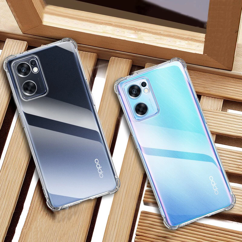 Original Clear Airbag Phone Case for OPPO Reno 7 Pro SE Lite Reno7Pro 7SE 7Lite 7Z Z 4G 5G Soft TPU Transparent Waterproof Cover