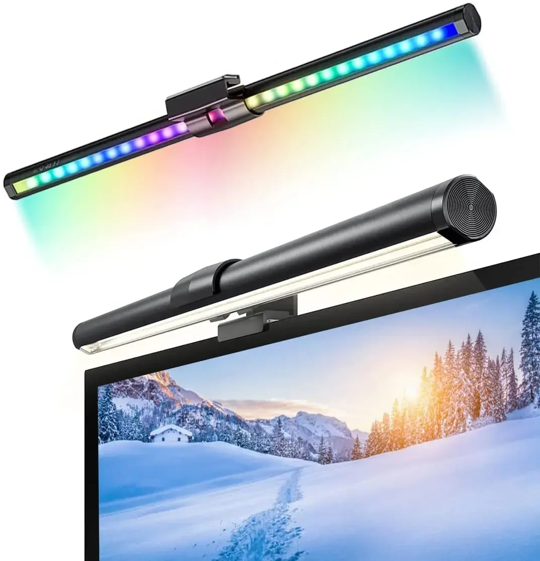 

RGB LED Desk Lamp Monitor Hanging Light Bar Dimmable Office Computer Screen Monitor Hanging Light Bar Eye-caring 44CM