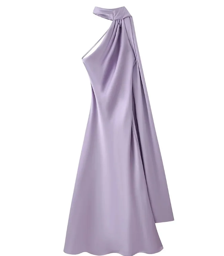 Satijnen lint halter lange jurken dames backless casual maxi-jurk avond bruiloftsgast wit blauw groen zomer afstuderen nieuw