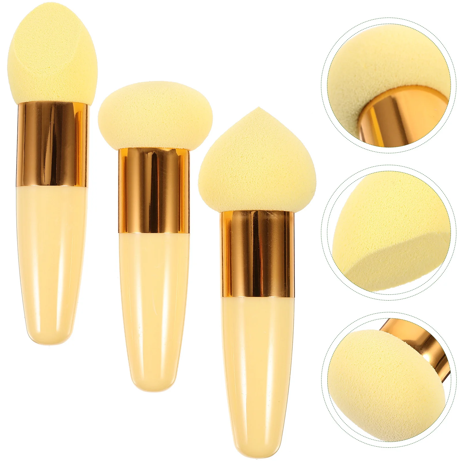 Bolígrafos de maquillaje de belleza, brochas de esponja para corrector de base de doble uso Premium, herramientas suaves y flexibles, 3 uds.