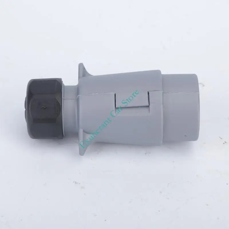 7 Pin Trailer Power Socket Plug European 12S Gray ABS Housing for Trailer Wiring Service, Tow Power Hookup, Single Replacement