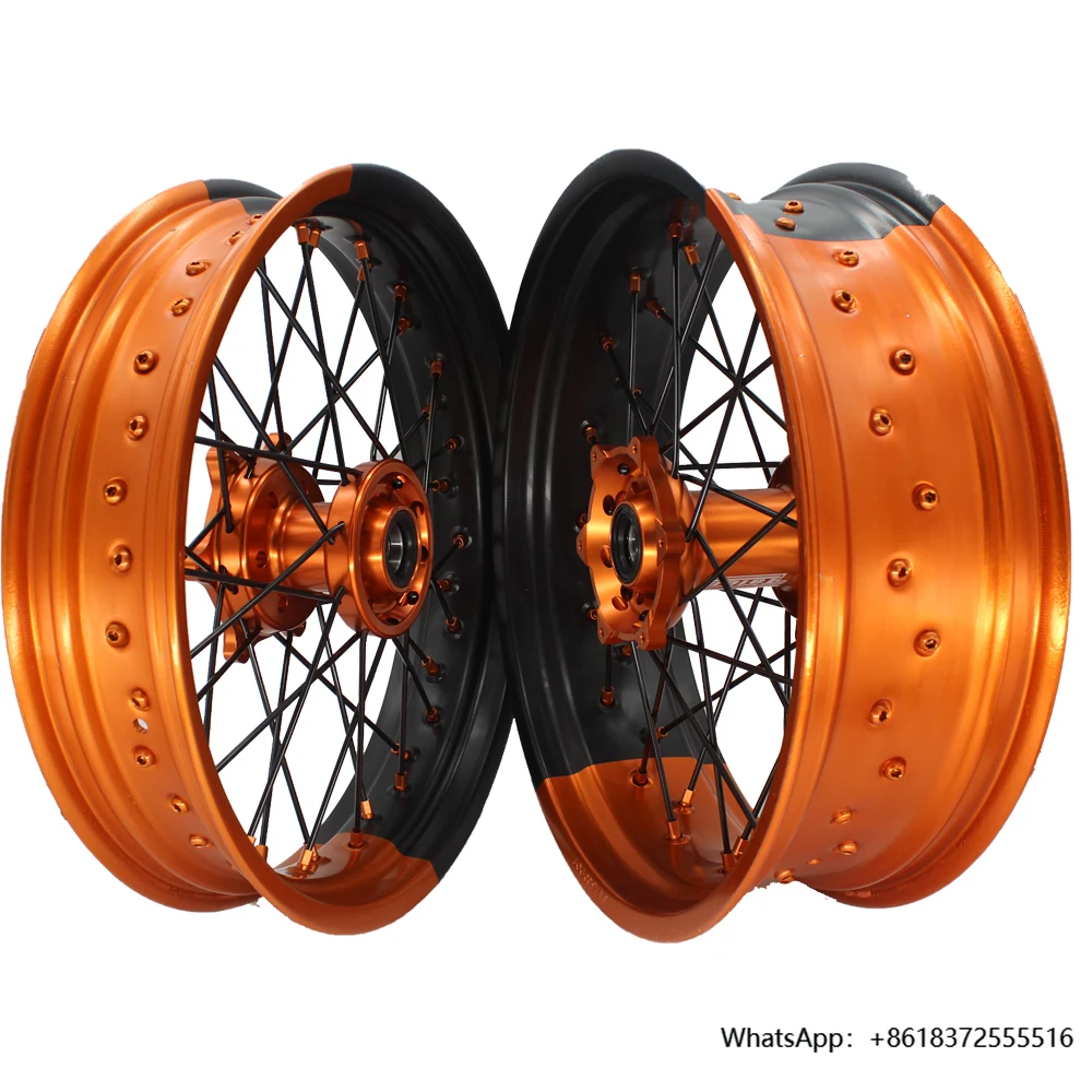 

EXC 250 300 450 17 Inch CNC Hub Front And Rear Wheels Motorcycle Spoke Wheels For
