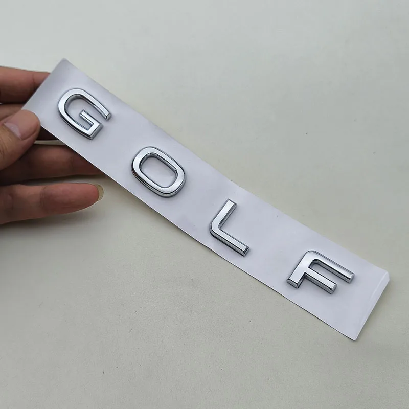

3D ABS Chrome Black Logo Golf Emblem Letters Badge Car Rear Trunk Sticker For VW Golf MK7 MK7.5 MK8 Auto Styling Accessories