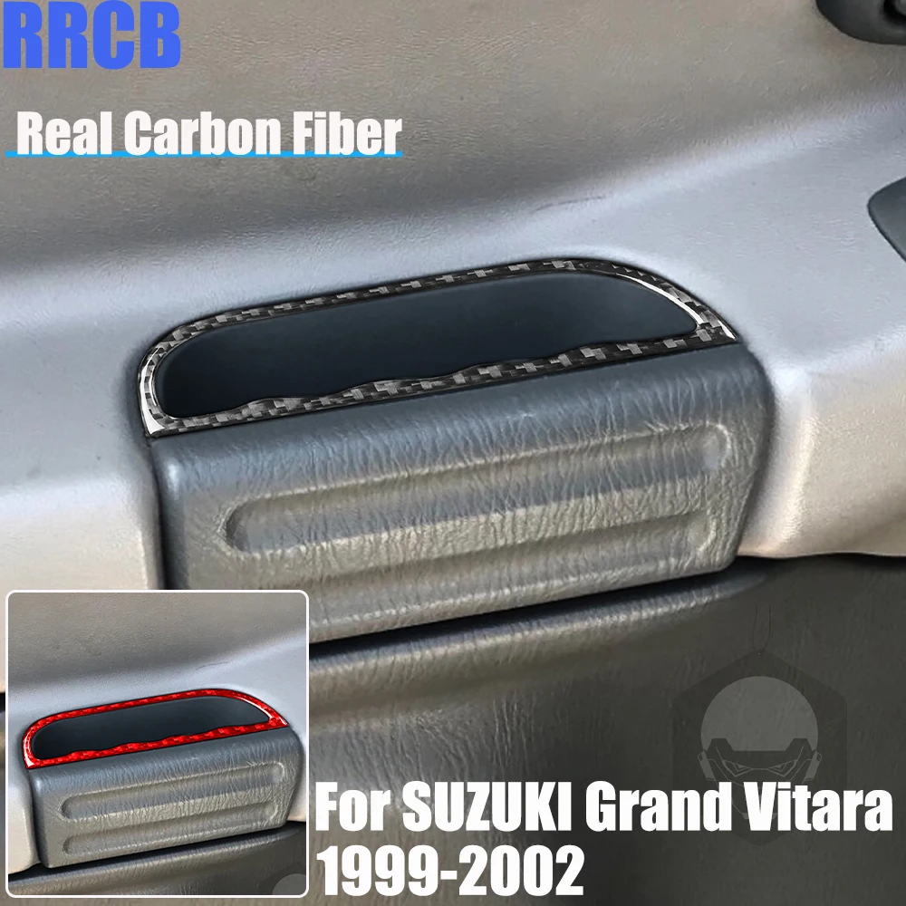 

Real Carbon Fiber Car Accessories Door Handle Trim Cover Soft Sticker For SUZUKI Grand Vitara 99-02 For SUZUKI Vitara 99-04