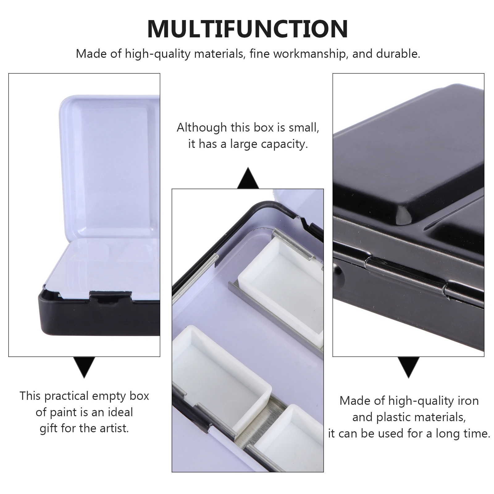 

Watercolor Paint Box Metal Tin Case Container Pan Pigment Empty Tins Iron Pot Travel Pod Strips