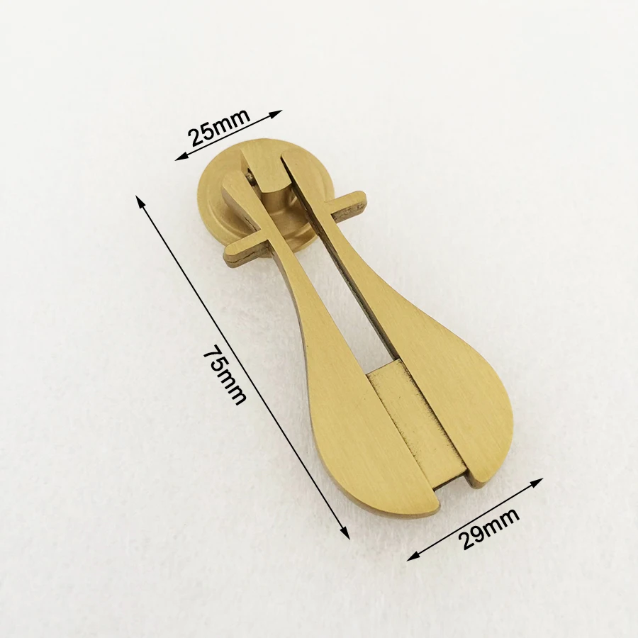 10PCS Solid Brass Lute Pendant Furniture Pulls Handles Drawer Knobs Cupboard Wardrobe Closet Dresser Wine Cabinet Pulls Knobs