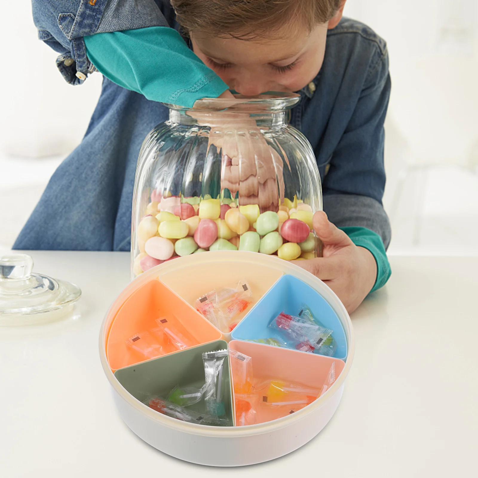 

Snack Storage Box Divided Tray Pp Material Reusable Fruit Serving Platter For Party Picnic Candy Nuts Organizer Plastic