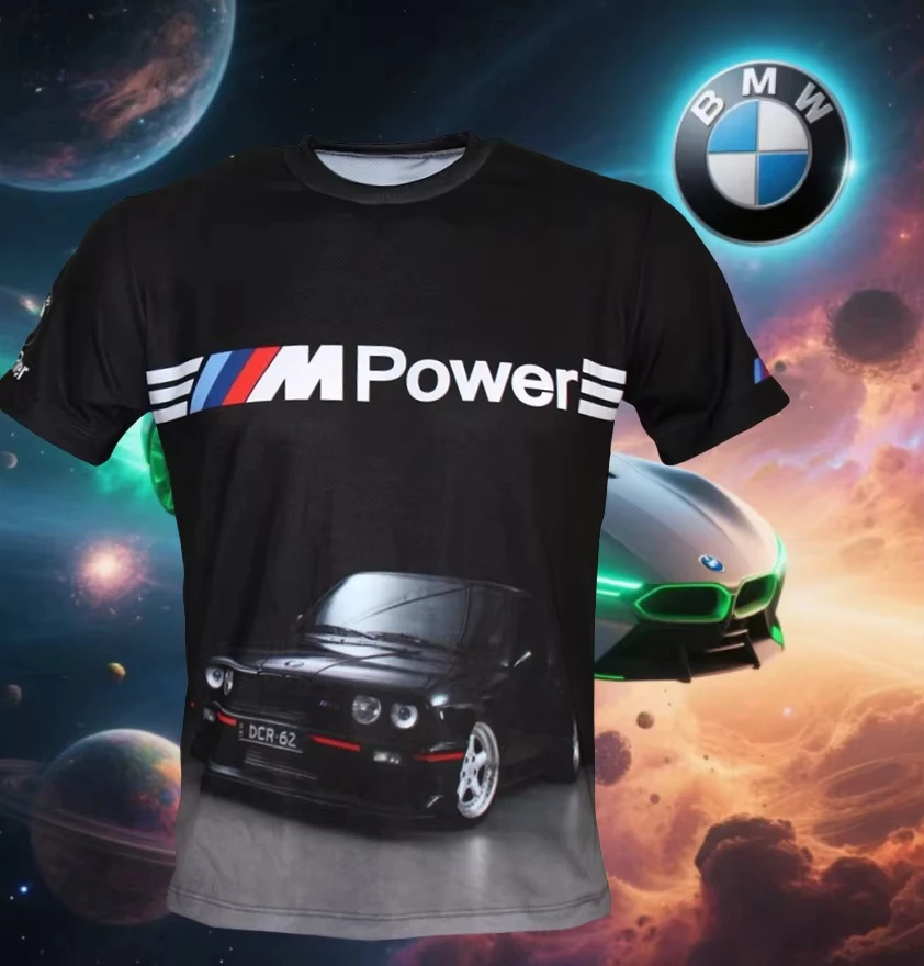 

Summer BMW Racing Suit Men's Quick-Drying T-Shirt Short Sleeve Casual Breathable Y2K Fashion Motorcycle Various Types