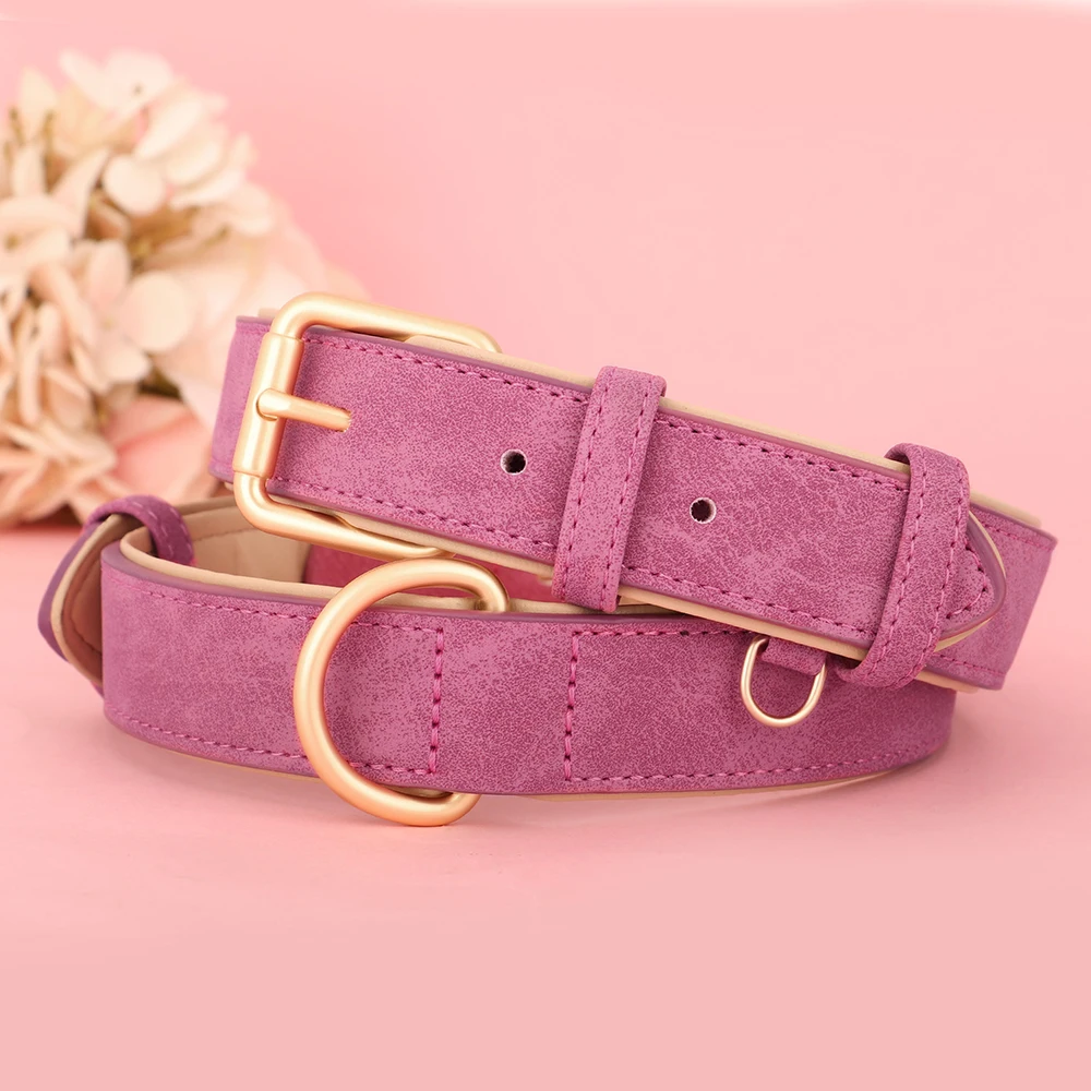 Soft Padded Leather Dog Collar For Small Medium Large Dogs Big Dog Pet Puppy Collars for Pitbull Labrador German Shepherd S-XL