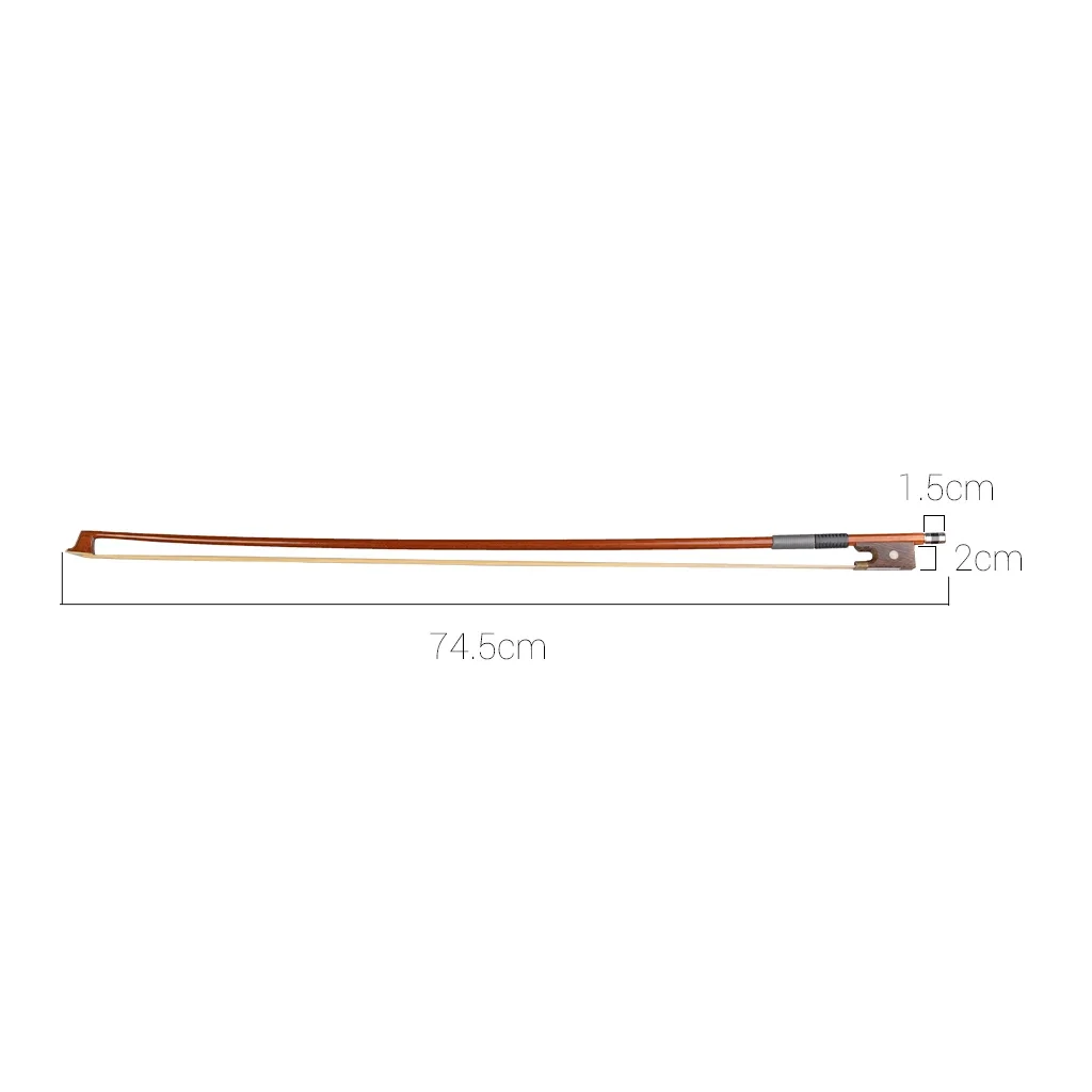 LOOK Student Violin Bow Brazilwood Bow Stick 4/4 3/4 1/2 1/4 1/8 Size Violino Arco Bow White Real Horse Hair Beginner Students