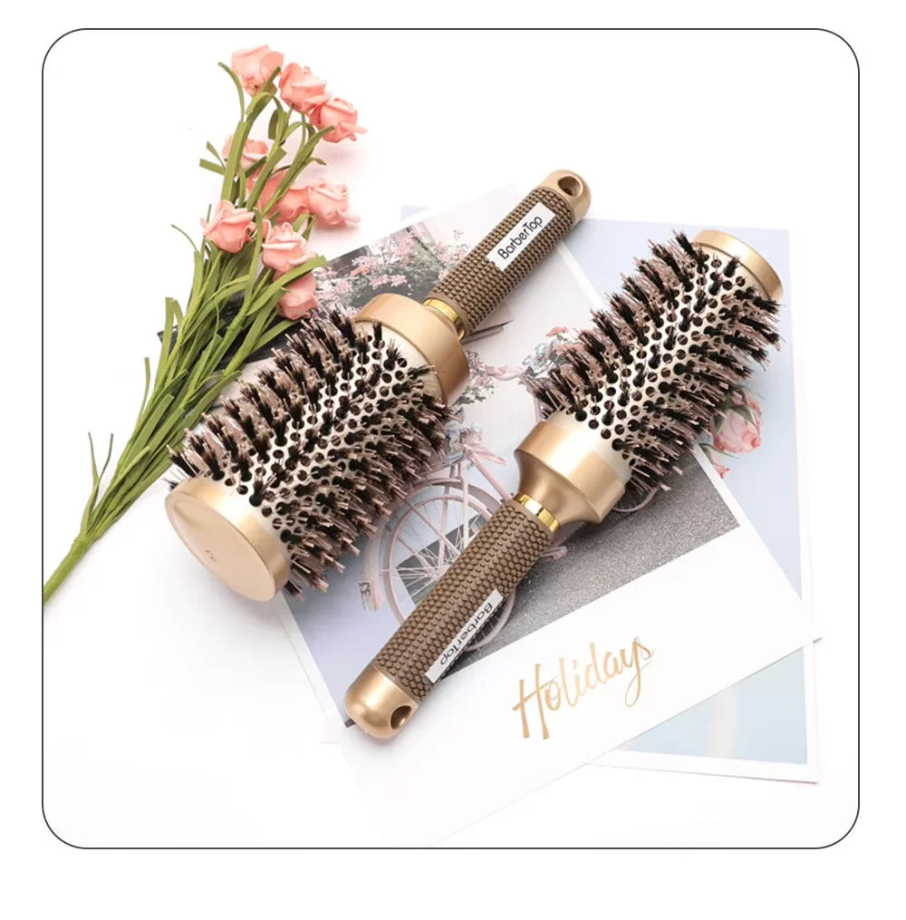Pro Salon Hairdressing Comb Women\'s Curling Hairbrush Cylindrical Hairdresser Brushes Barbershop Styling Tool Accessories Tools