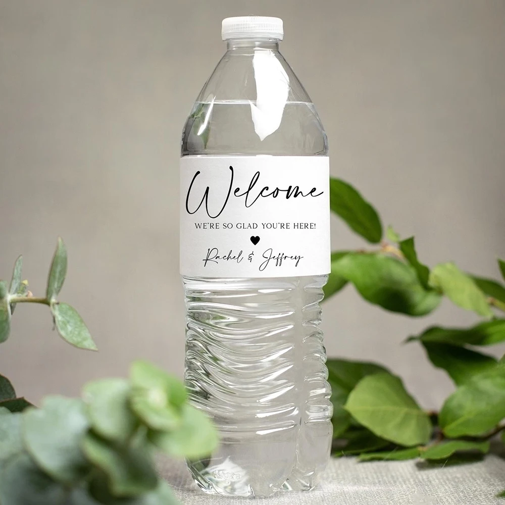 

Personalized Wedding Water Bottle Label Custom Wedding Party Welcome Water Bottle Sticker Bridal Shower Gift Wedding Decor