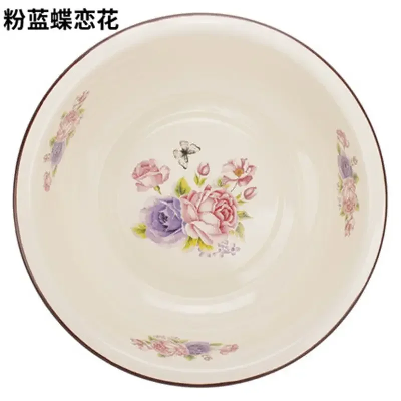 Enamel Enamel Basin Hot Water Basin Milk Bottle Soup Baby Wash Face and Basin Boutique Household Supplies Ramen Bowl Noodle