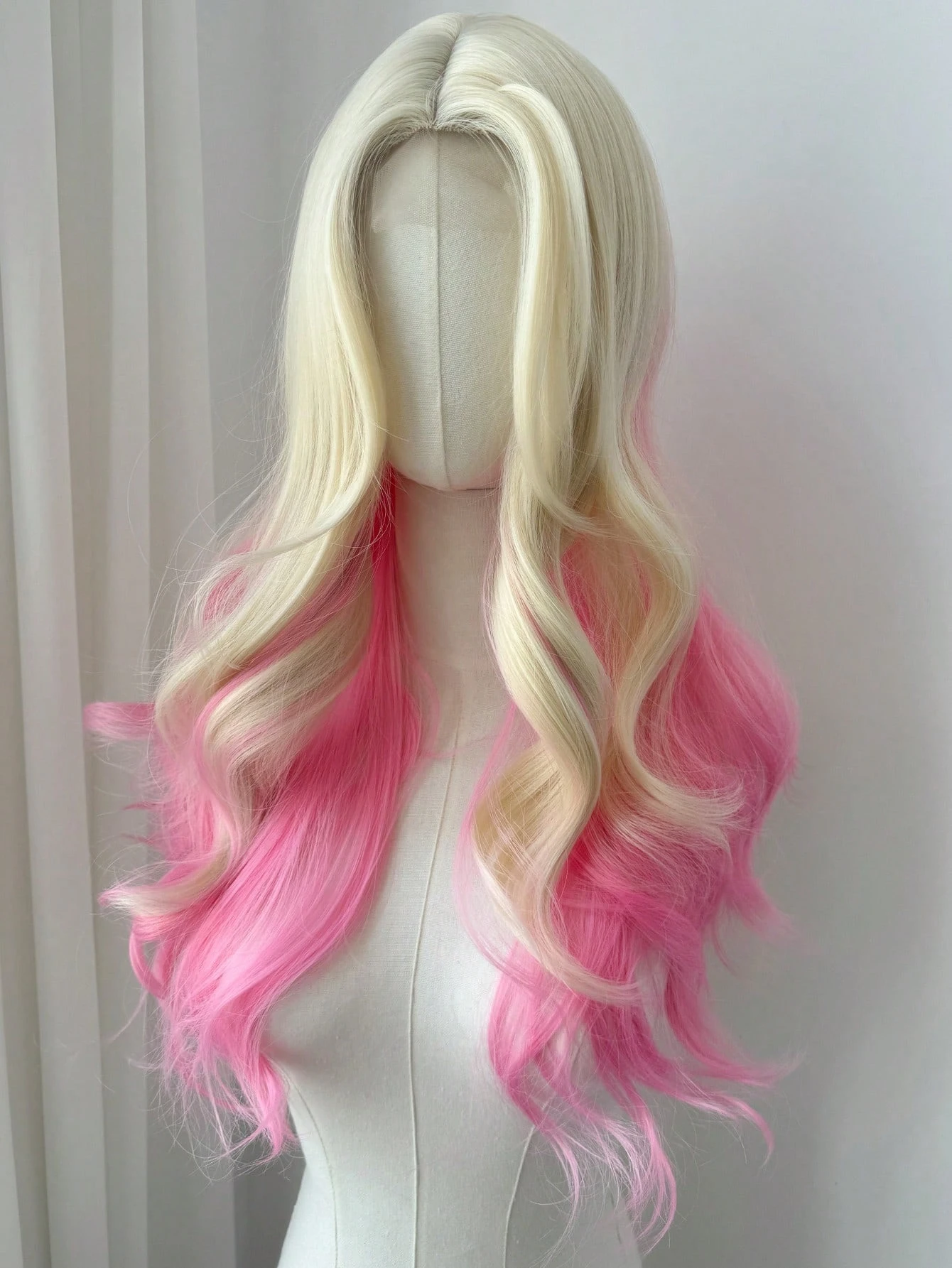 

Chic Long Body Wave Synthetic U Part Lace Wig For Women - Adjustable Rose Net Cap, Perfect For Cosplay & Parties, 26 Inches, Ava