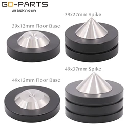 GD-PARTS Stainless Steel Graphite Speaker Spike Cone Hifi Audio AMP CD Studio Turntable Isolation Stand Feet Pad Floor Base 39mm