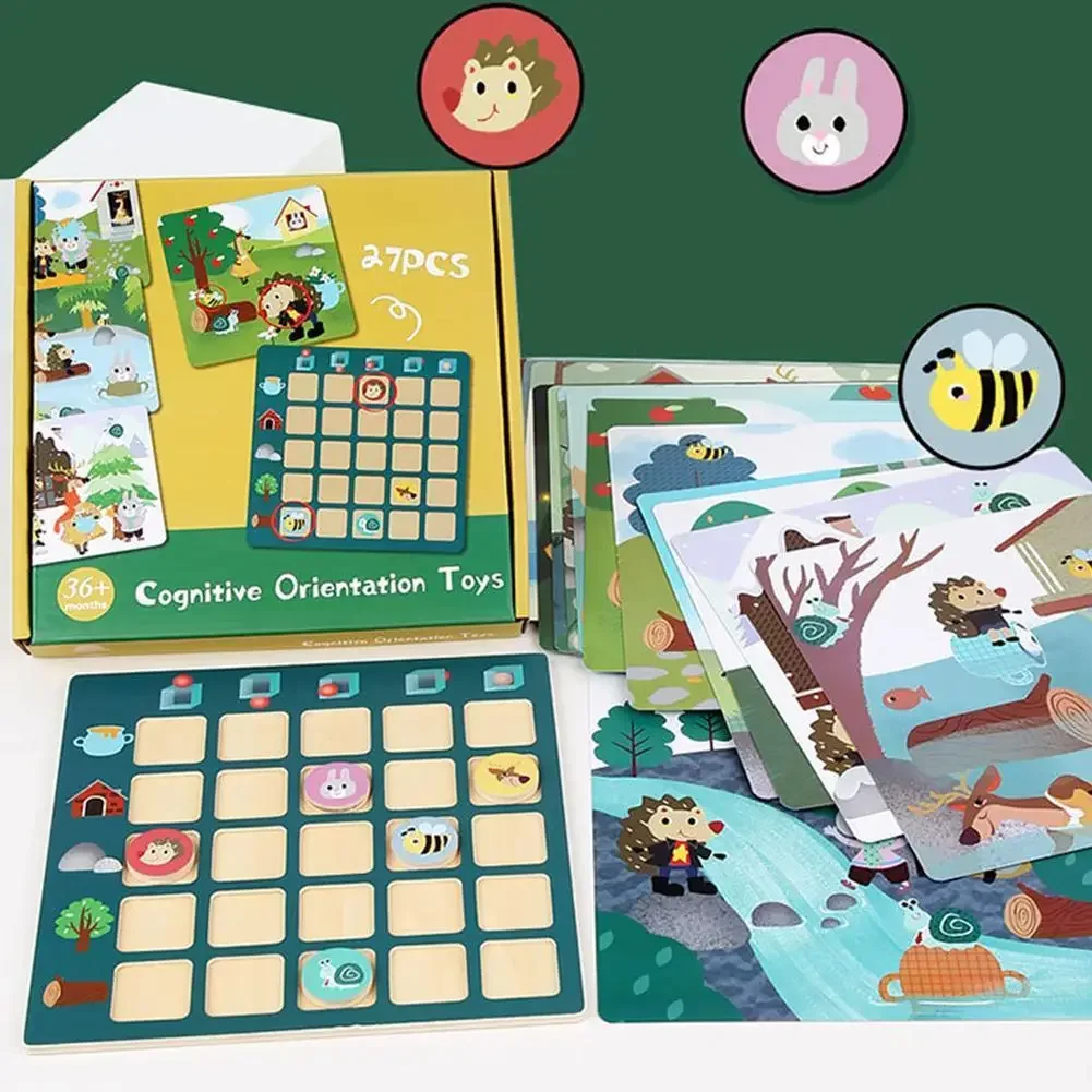 Montessori Kids Logical Thinking Training Find Location Preschool Early Educational Puzzle Maze Family Games Toys For Children