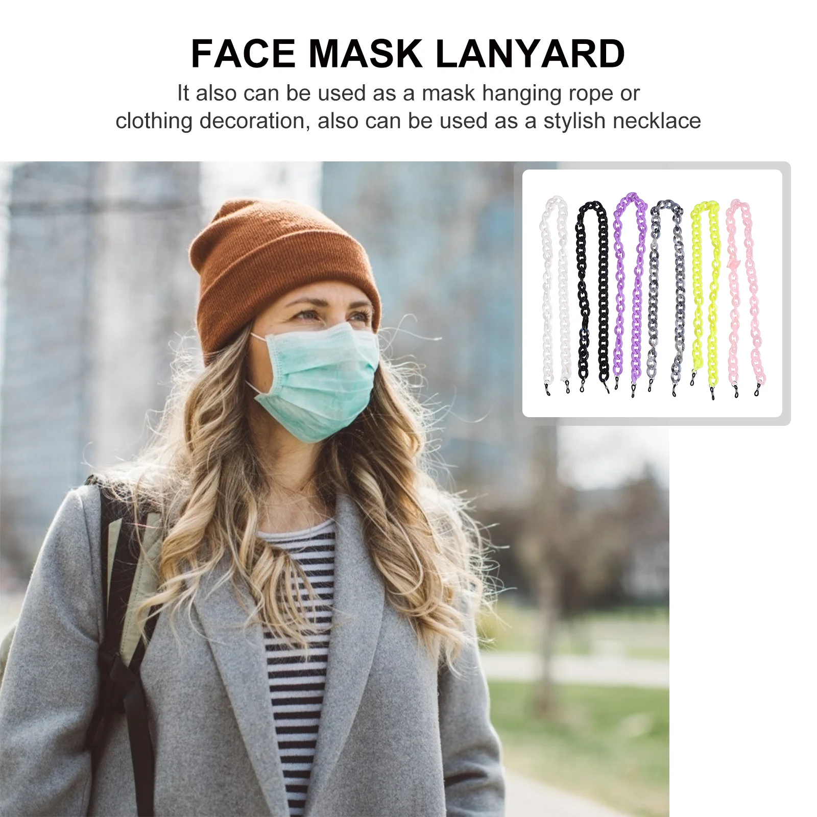 

6Pcs Mask Lanyard Straps Durable Sturdy Premium Material Unique Gift for Friends Family No More Stuffing in Purse Or Pocket