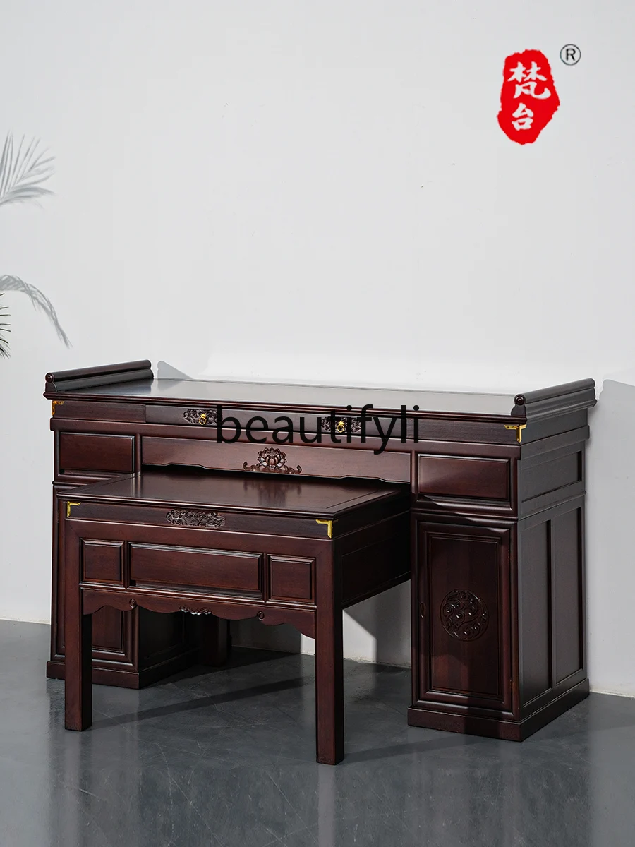 Solid wood Buddha table simple offering platform Shentai Buddhist hall Buddhist temple Gongtai