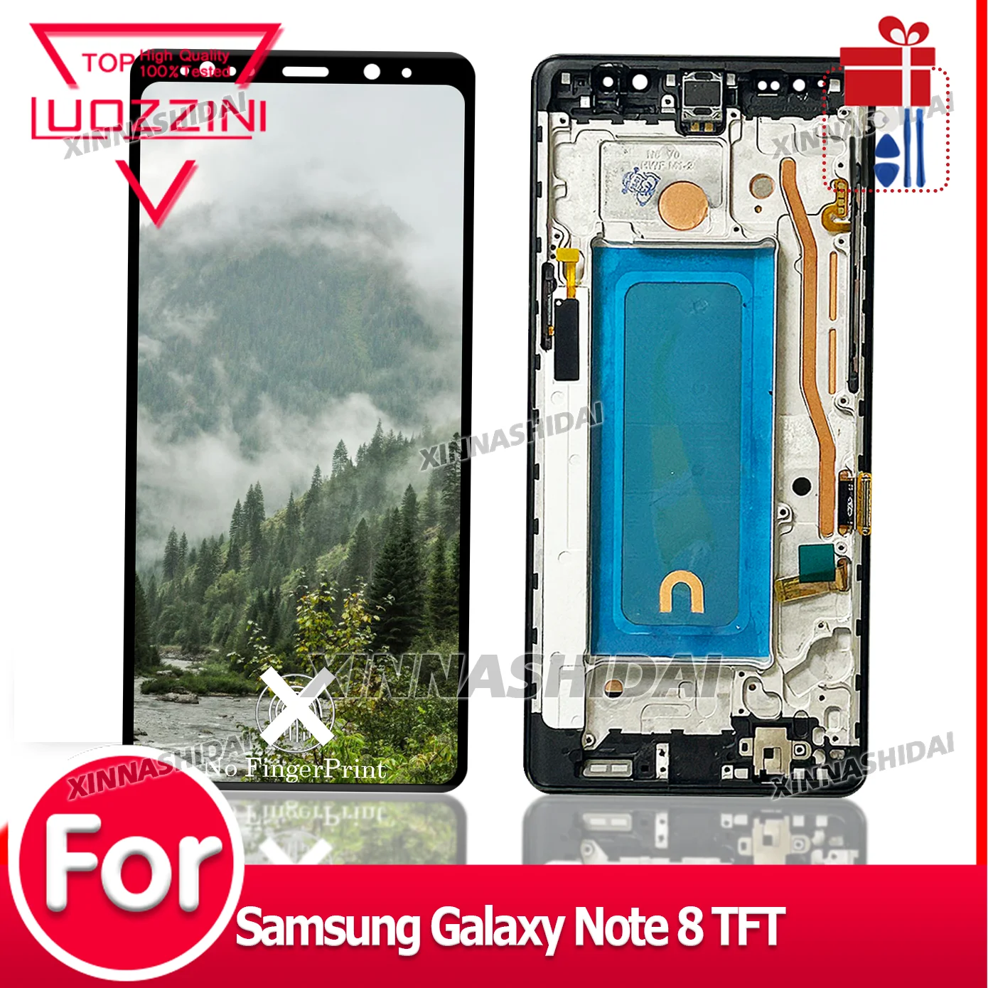 TFT For Samsung Galaxy Note 8 LCD Display Touch Screen Digitizer Assembly Replacement Parts with Frame for N950 N950F N9500 LCD