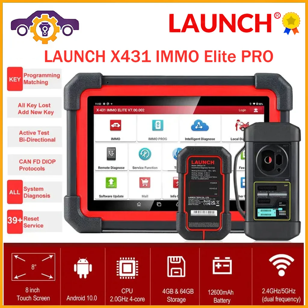 

LAUNCH X431 IMMO Elite Pro Key Programmer X-PROG 3 All System 15+ Reset Immobilizer Programming Anti-Theft Matching Diagnostic