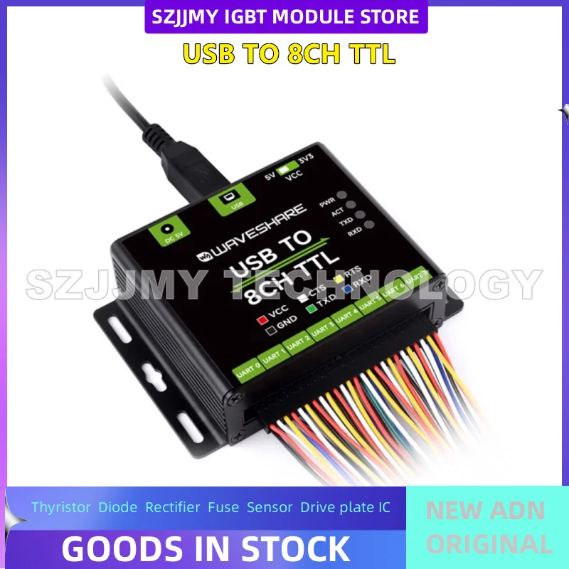 

НОВЫЙ ОРИГИНАЛ НА СКЛАДЕ Конвертер USB в 8-канальный TTL промышленного класса, последовательный модуль UART, встроенные многофункциональные схемы защиты