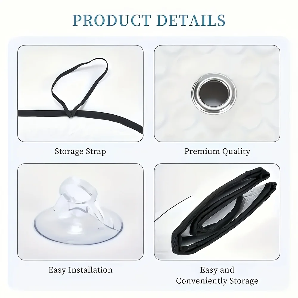 قطعة واحدة من مظلة السيارة المطبوعة على شكل كلب يوركشاير جحر مع 4 أكواب شفط - مظلة أمامية، ظل تبريد قابل للطي للسيارات، يوركشاير تير