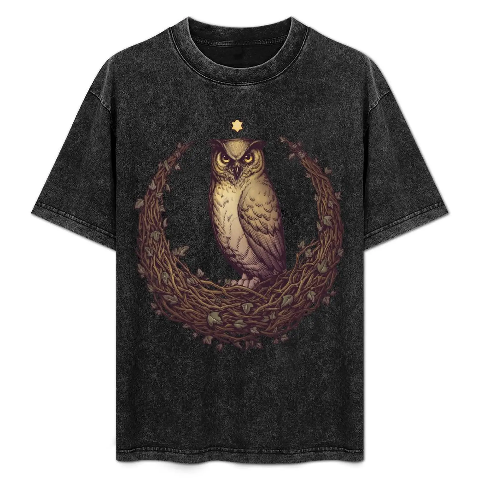 

Owl Hedera Moon T-Shirt Urban Style Print T-Shirt