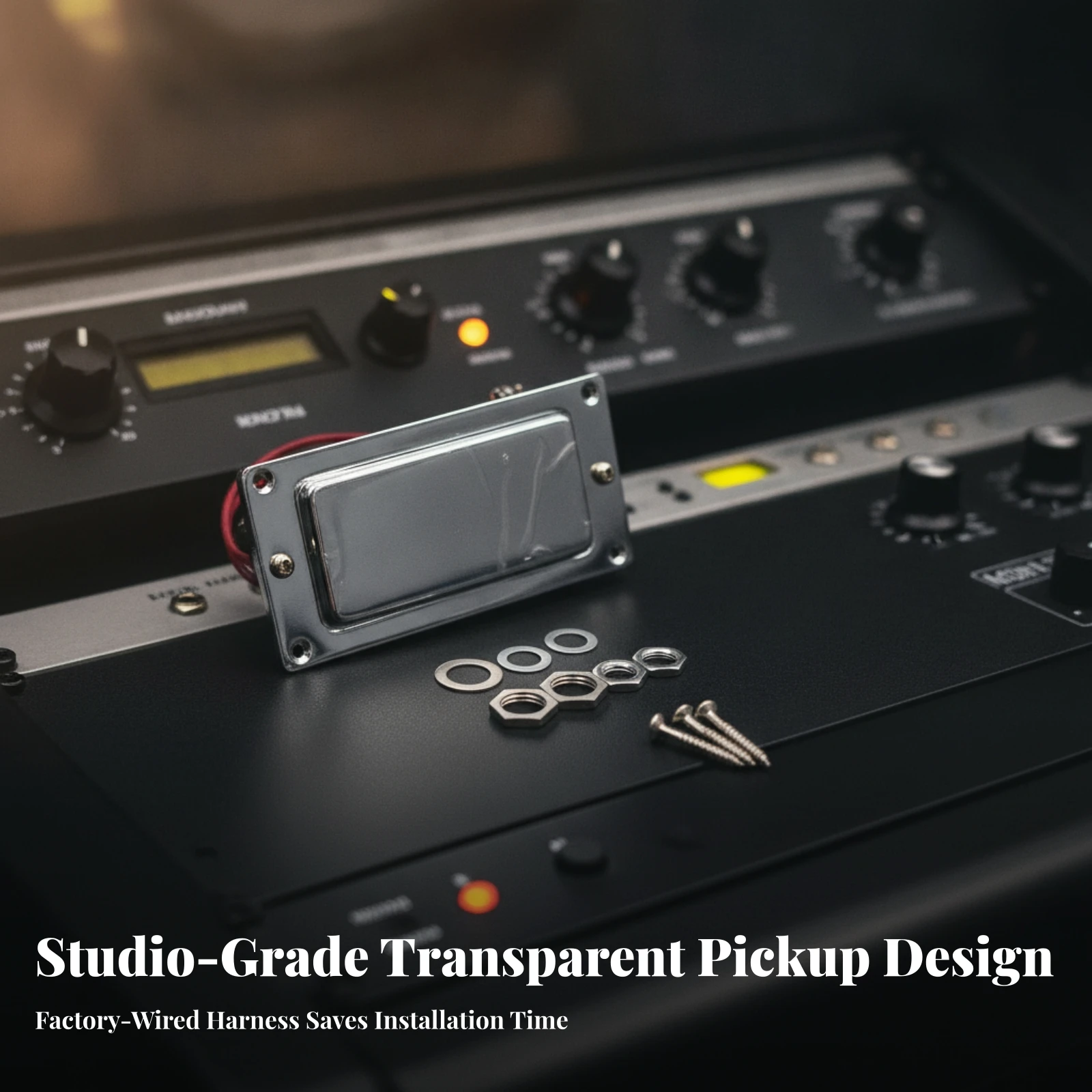 Electric Guitar Pickup Assembly Adjustable Humbucker Pickup with Potentiometers Electronics Shielded Closed for Guitarists