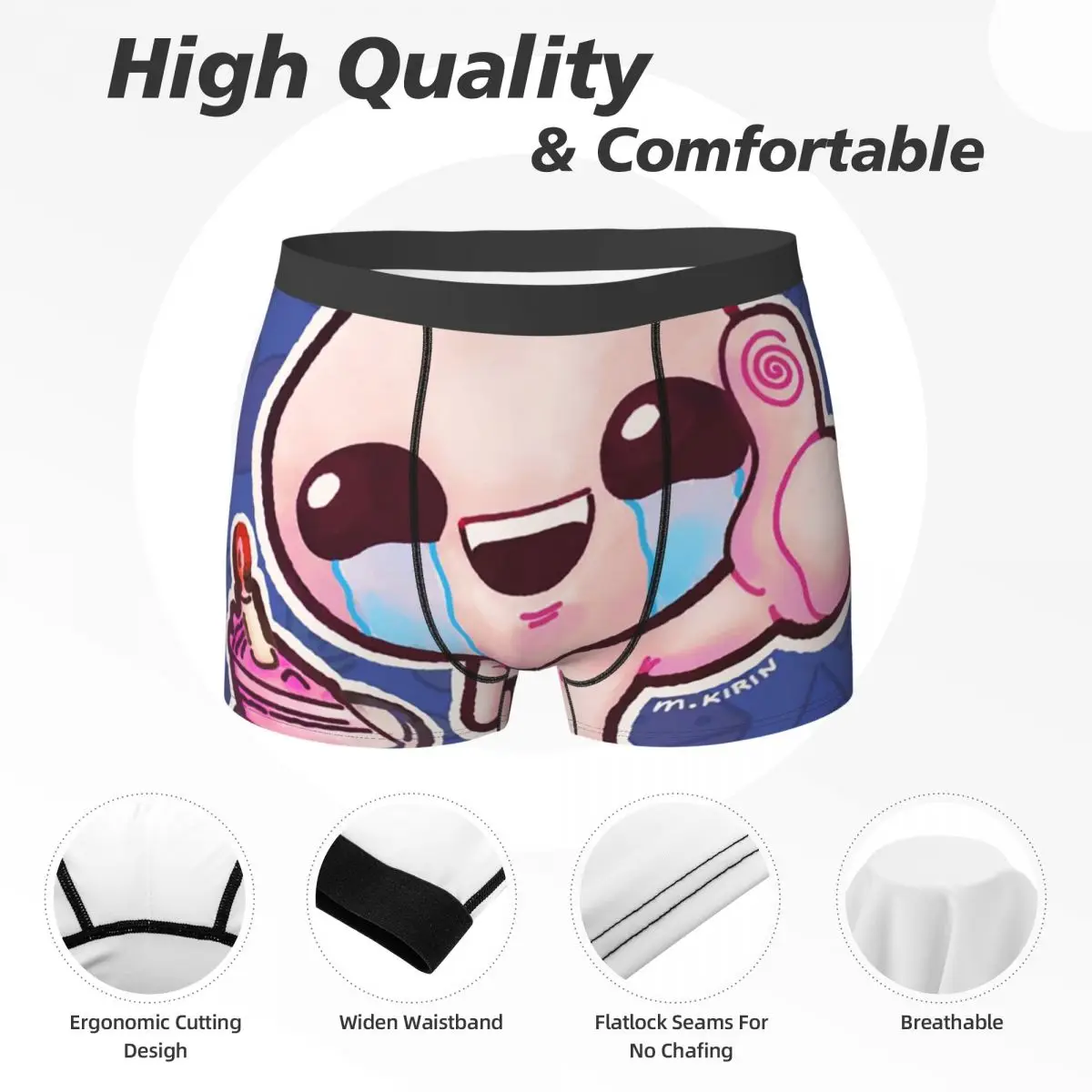 Boxer Underpants Shorts Isaac Pixel Panties Male Comfortable Underwear for Homme Man Boyfriend Gift