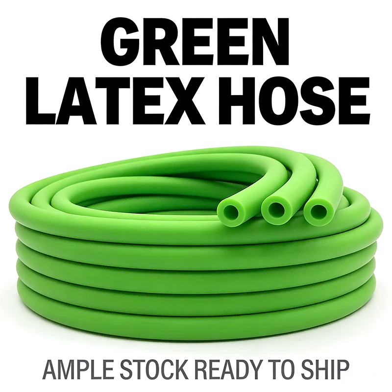 1.6-8mm Green Natural Latex Tube 1-5M High Elasticity High Resilience Antifreeze Tensile Rubber Hose for Slingshot & Craft Use