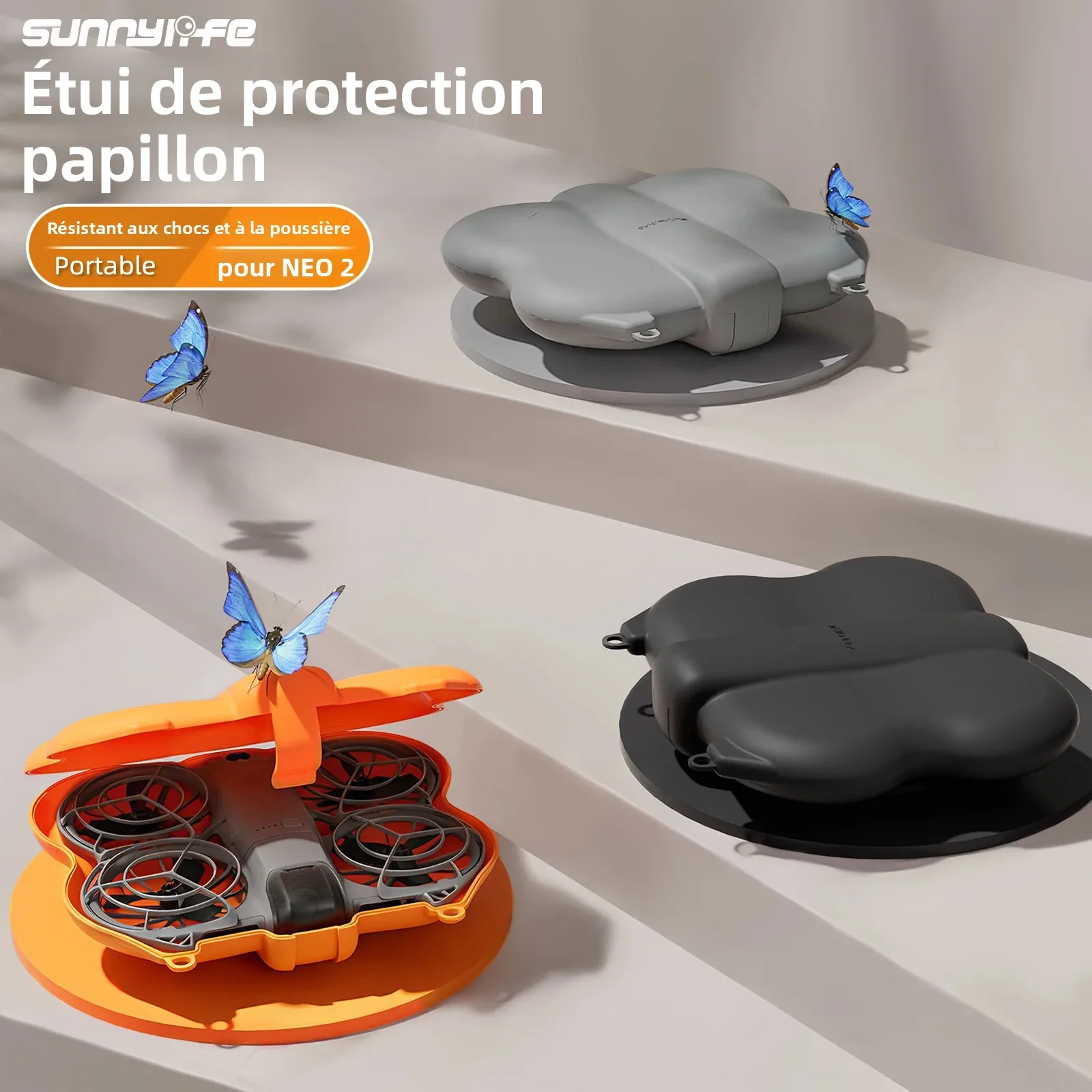 Étui de transport de protection pour DJI Neo 2, boîte de rangement papillon, sac Portable anti-chute et anti-poussière pour accessoires de Drone DJI Neo 2