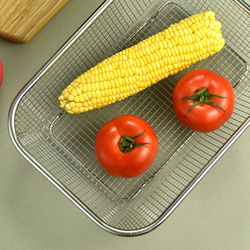 Горячая Распродажа, квадратная Толстая прямоугольная кухонная утварь из нержавеющей стали, кухонная раковина, корзина для мытья инструментов