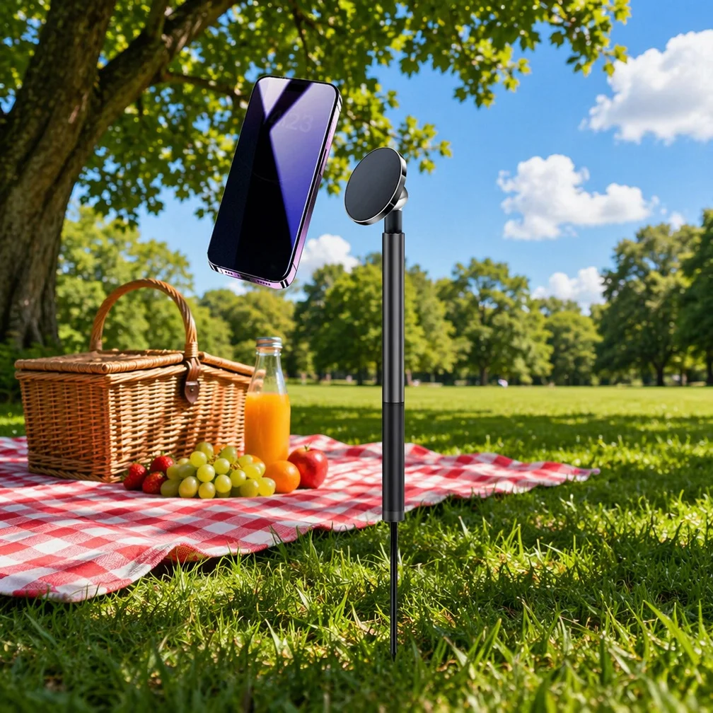 golf-magnetic-tripod-selfie-stand-with-stake-spike-for-golf-swing-height-adjustable-magnetic-golf-phone-stand-tools-accessories