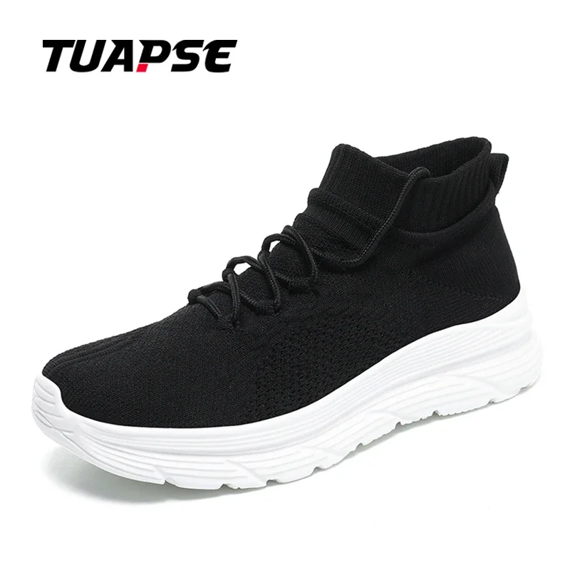 TUAPSE Fashion Flying Woven Men's Running Shoes Sports Designer Breathable Lightweight Mesh MD Bottom Casual Men's Socks Shoes