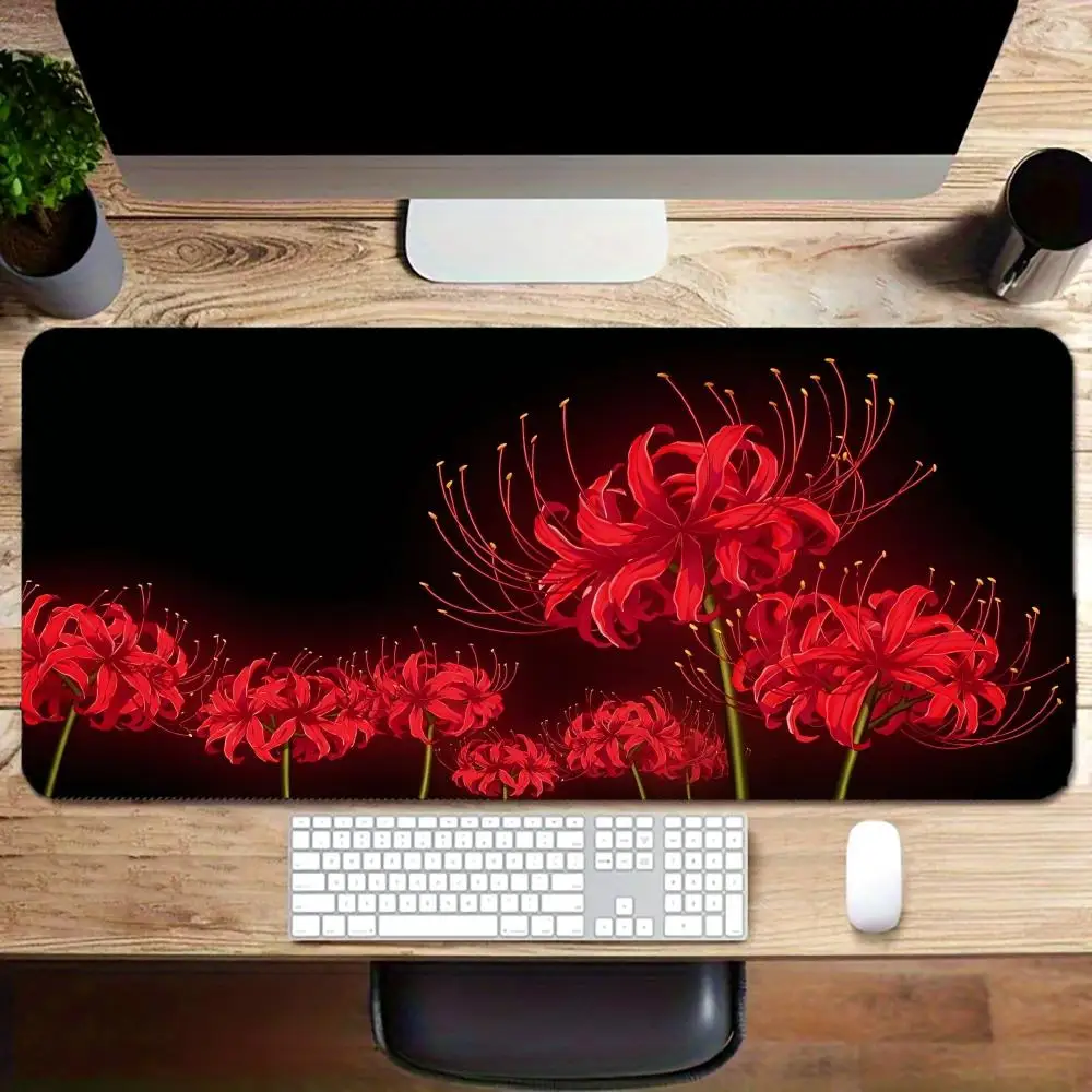 لوحة ماوس للألعاب Red Spider Lily XL Home مخصصة عالية الدقة كبيرة الحجم لوحة ماوس XXL لوحة مفاتيح مكاتب سجادة ناعمة للكمبيوتر المكتبي #2