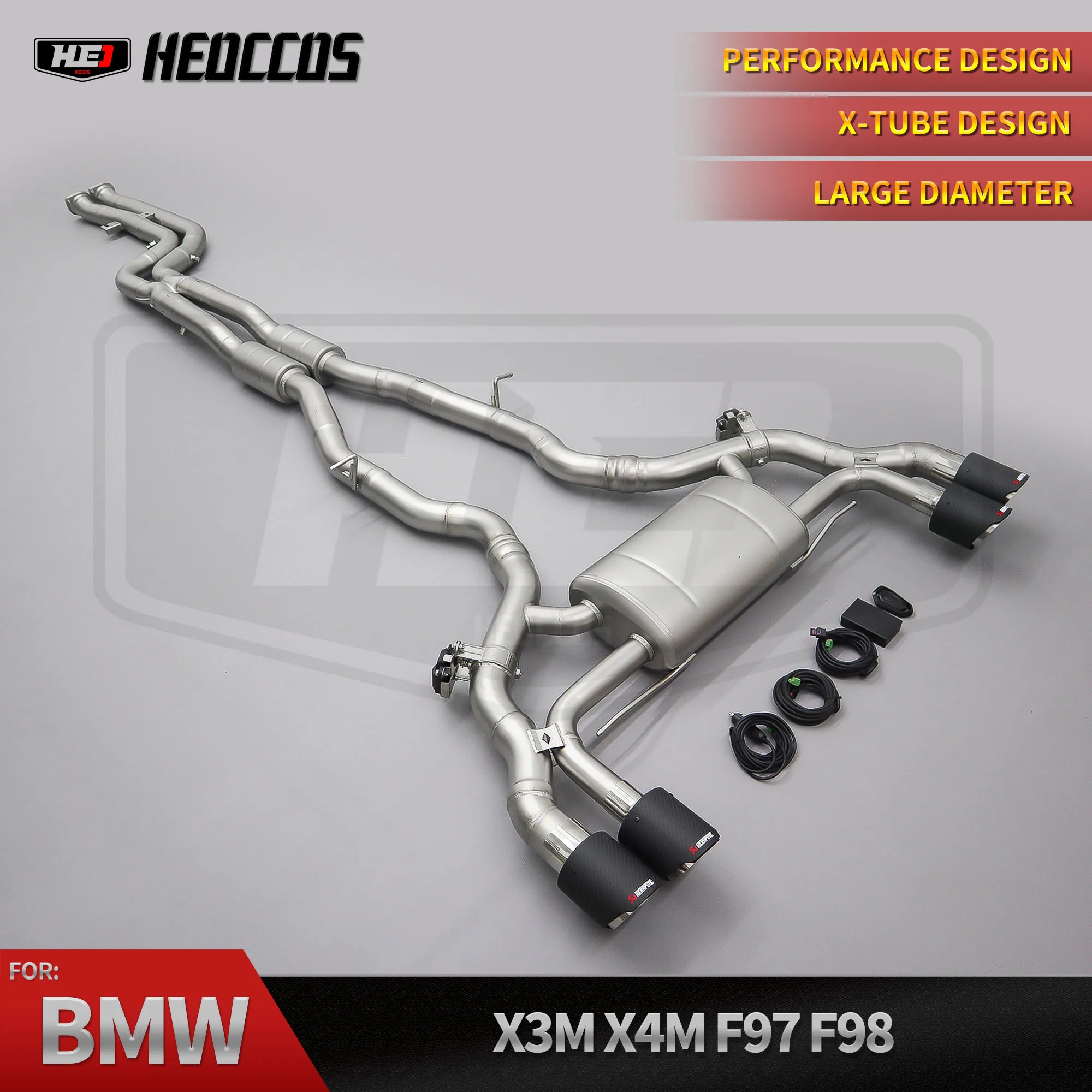 

HEO NO US TAX Catback Exhaust System for X3M X4M F97 F98 3.0T S58 2019+ For BMW Midpipe Two Piece Design