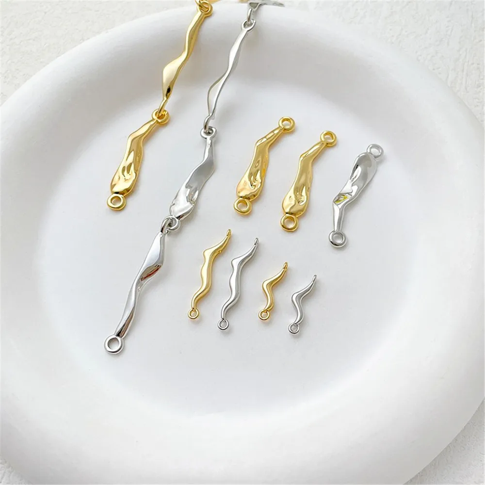 

14k Gold-coated Copper-plated Real Gold Irregular Connection DIY Handmade Jewelry Bracelet Necklace Earrings Accessories Materia
