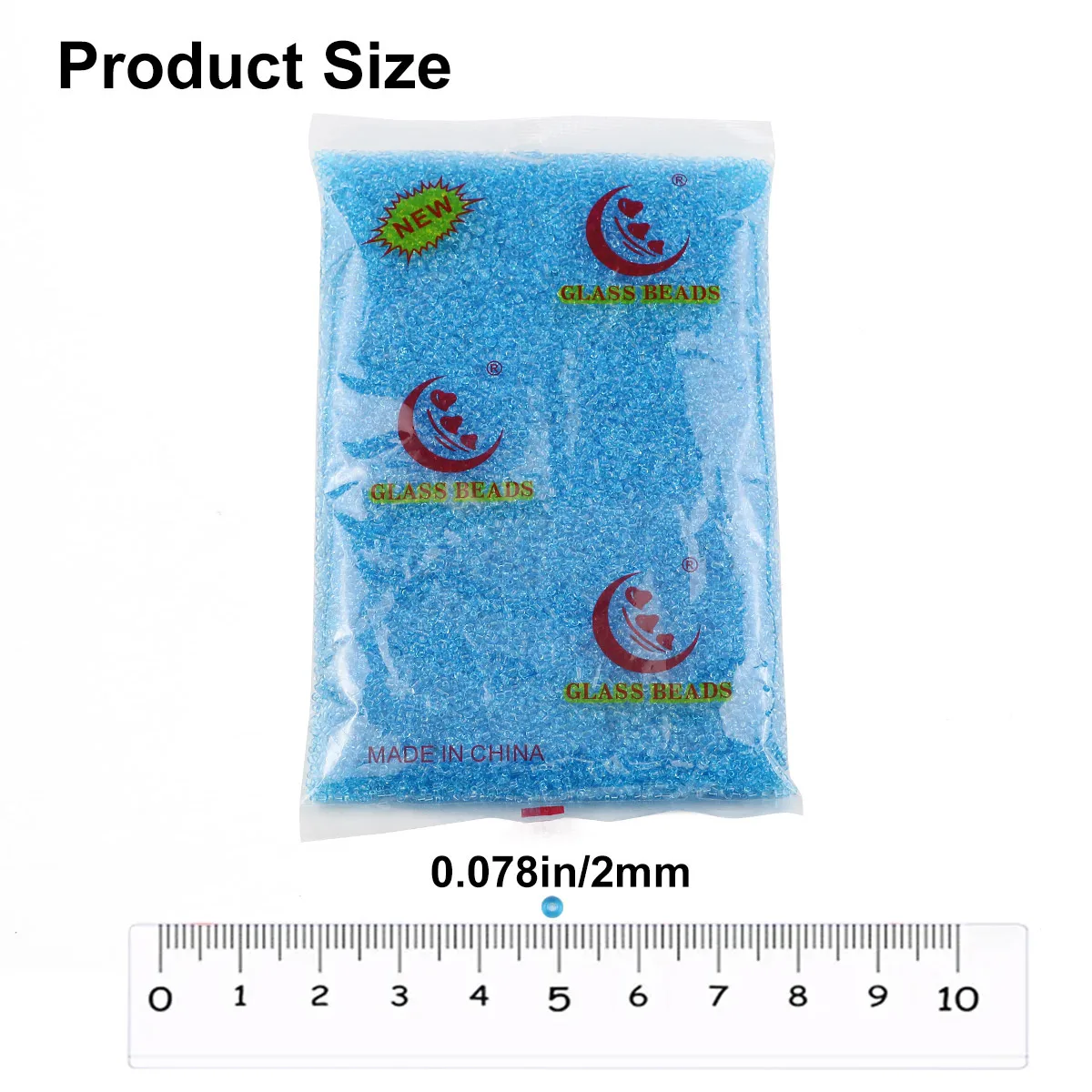 2mm Klare Glasperlen in Verschiedenen Farben 450g pro Packung für Handgemachten DIY-Schmuck Perlenfadenarbeit Armbänder Zubehör – Detail 1