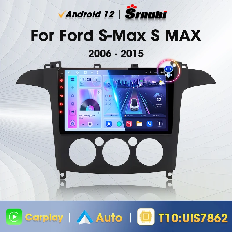 

2Din Android 12 Car Audio for Ford S Max S-MAX 2007 - 2015 Radio Navigation Multimedia Stereo Player Carplay Autoradio Head Unit